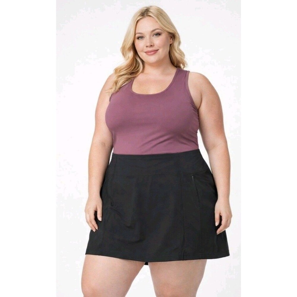 NEW Athleta Soho Skort Women's Plus Size 26 Black Stretch Pockets NWT Athletic